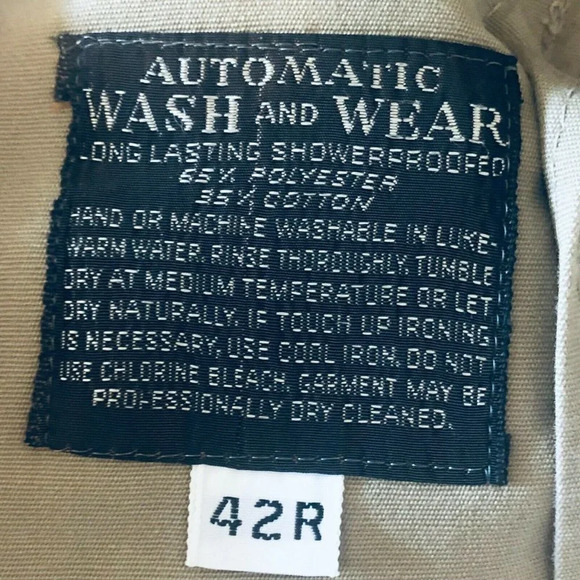 Jos. A. Bank Mens Beige Comfort Collared Full Sleeve Long Trench Coat Size 42R - Picture 7 of 12